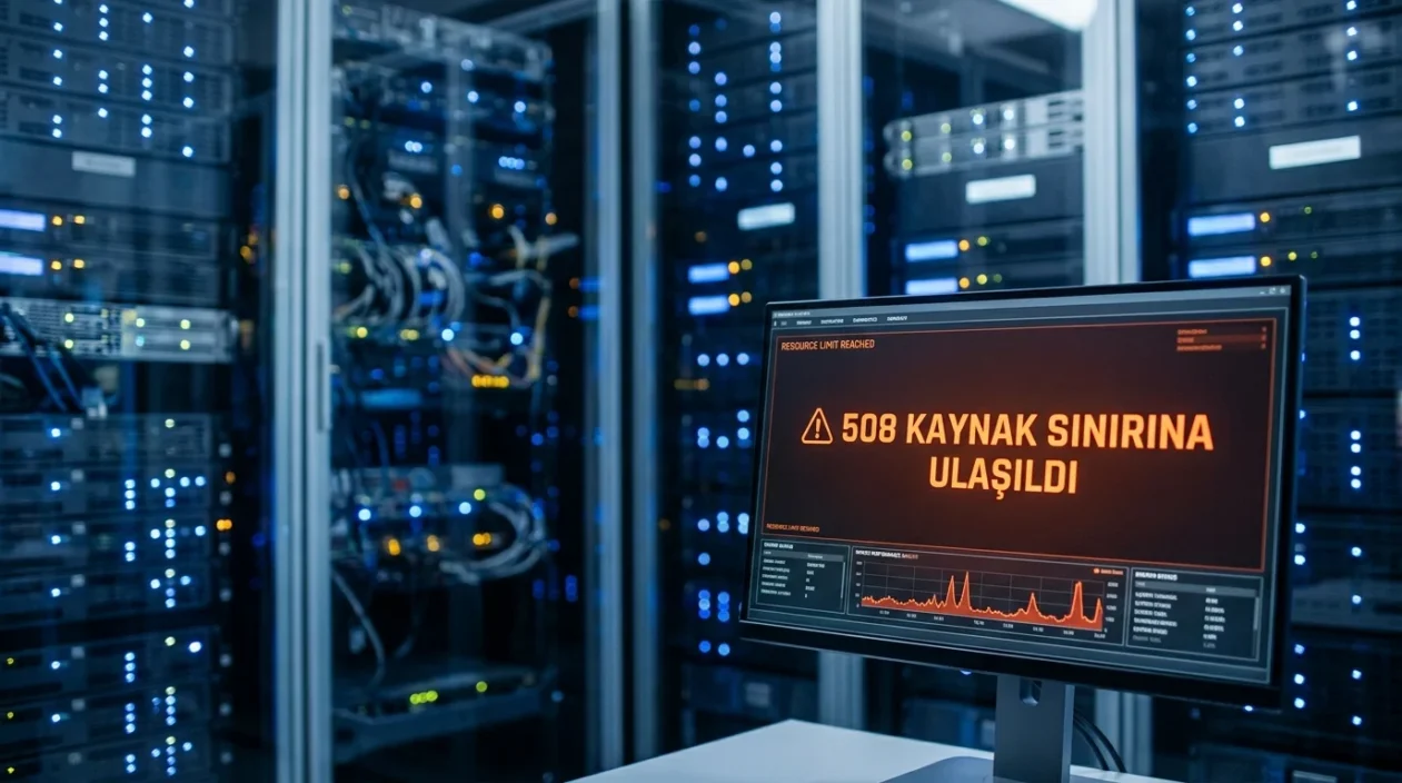 508 Kaynak Sınırına Ulaşıldı Hatası, sunucu kapasitesi dolduğunda site erişimini aksatabilir.