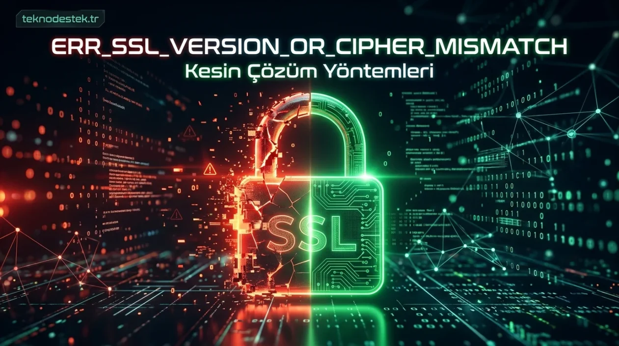 ERR_SSL_VERSION_OR_CIPHER_MISMATCH Hatası için SSL protokolü ve şifreleme uyumsuzluğunun bağlantıya etkisi.