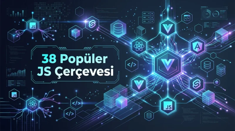 JavaScript Kütüphaneleri ve Çerçeveleri React, Vue ve Angular gibi seçeneklerin karşılaştırılmasını sağlar.