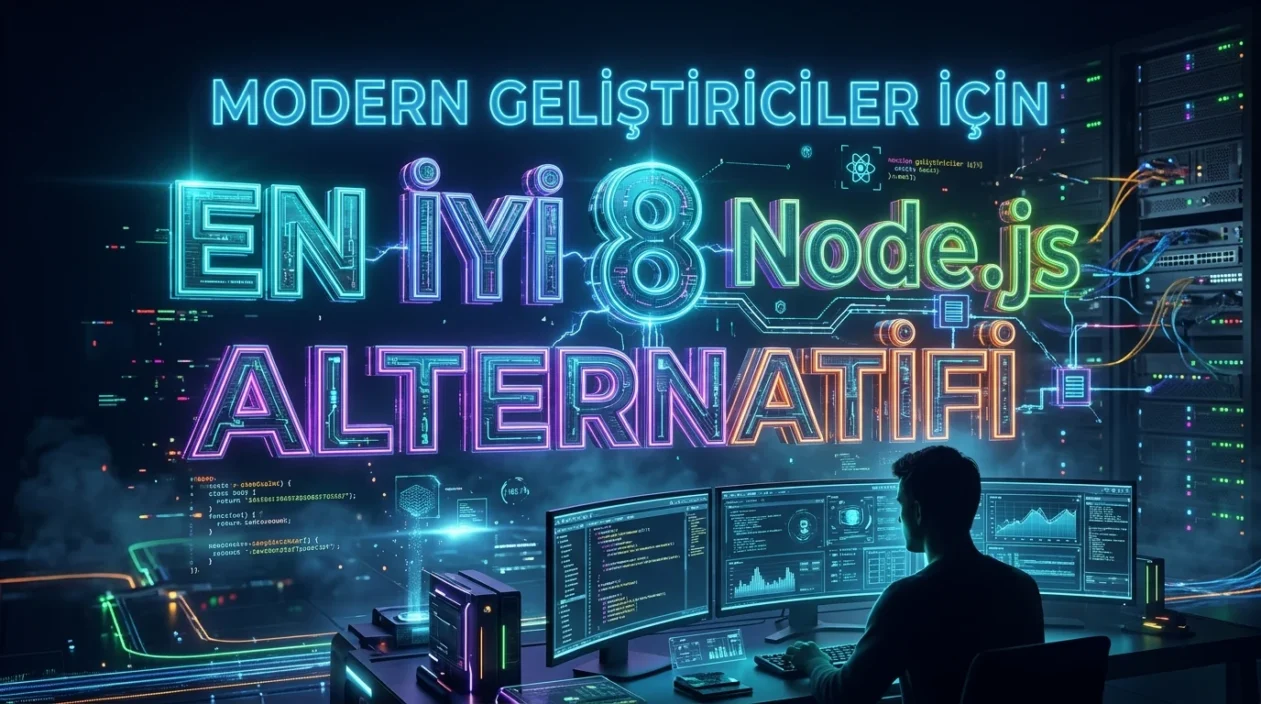 Node.js Alternatifi arayan geliştiriciler için farklı çalışma ortamlarının ve sunucu teknolojilerinin karşılaştırılması.