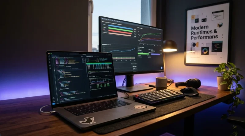 Node.js Alternatifi tercihinde gerçek geliştirme ortamında çalışma verimliliği ve kaynak tüketiminin karşılaştırılması.
