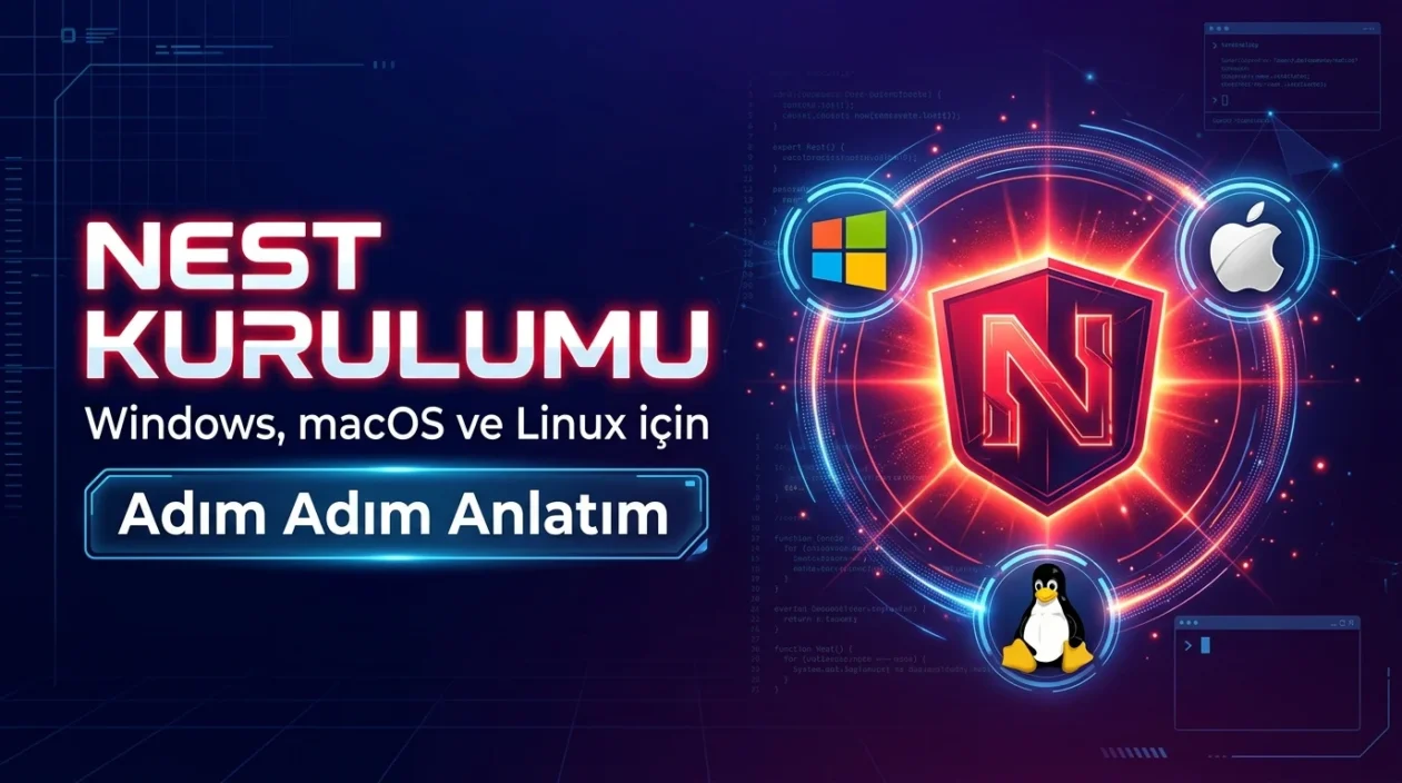 Nest Kurulumu Windows, macOS ve Linux sistemlerinde geliştirme ortamını hazırlamak için izlenen aşamalar.