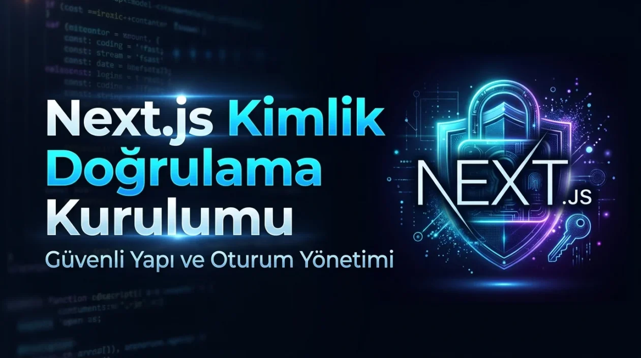 Next.js Kimlik Doğrulama kurulumu ile güvenli kullanıcı erişimi ve oturum yönetiminin yapılandırılması.