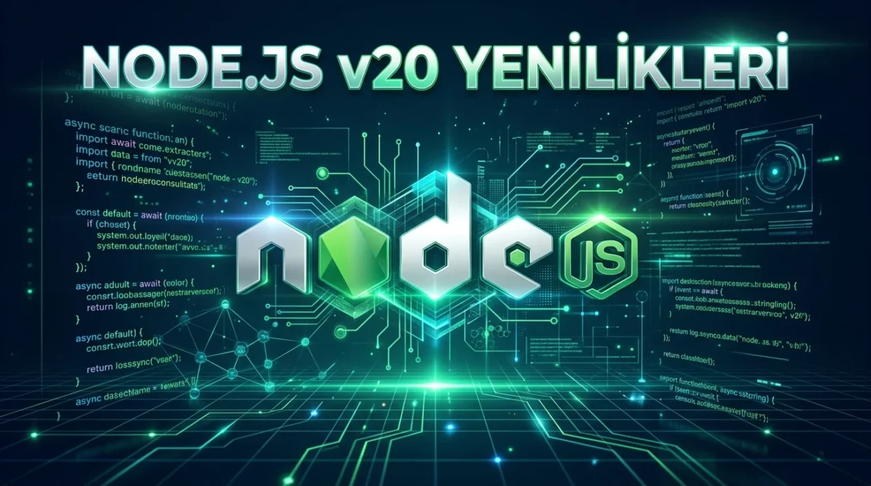 Node.js v20 Yenilikleri, JavaScript çalışma ortamındaki güncellemeleri ve geliştiricilere sunulan yeni araçları kapsar.