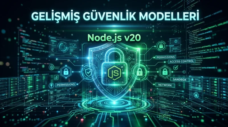 Node.js v20 Yenilikleri kapsamında deneysel izin modeli, dosya ve süreç erişimini sınırlandırmaya yardımcı olur.