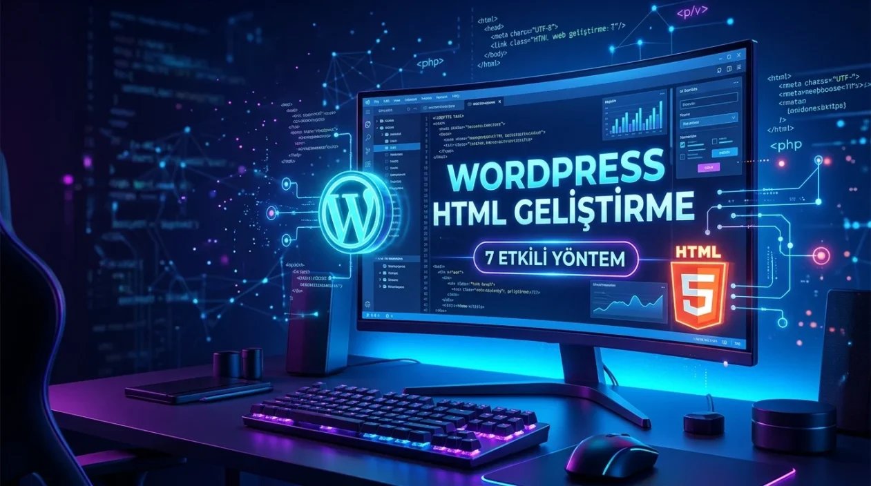 WordPress HTML ile Geliştirme sürecinde tema düzenleme ve kod kullanımına yönelik yedi yöntemin incelenmesi.