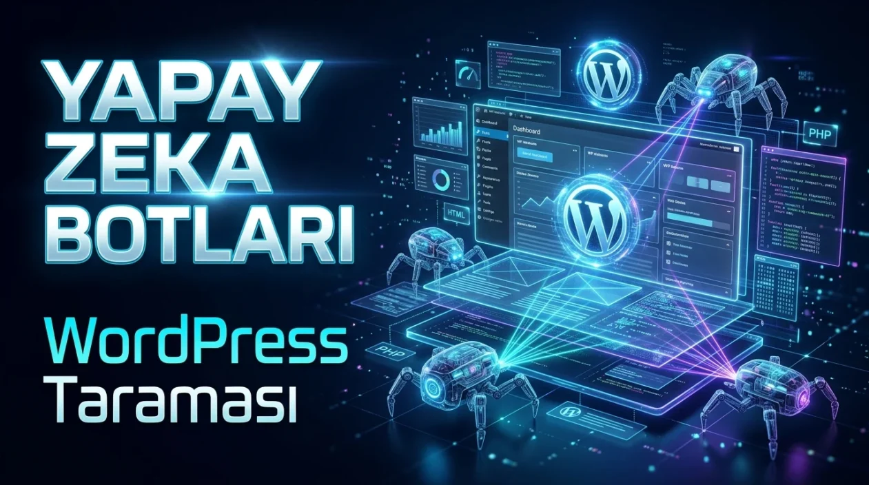 Yapay Zeka Botları WordPress sayfalarındaki içerik ve bağlantılara erişirken izlenen tarama süreci.