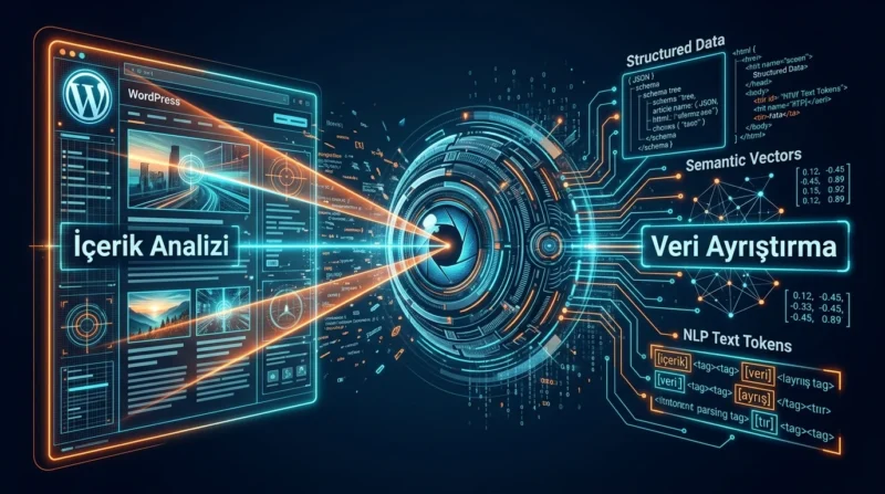Yapay Zeka Botları WordPress içeriklerini analiz ederken metin ve yapılandırılmış verileri ayrıştırır.