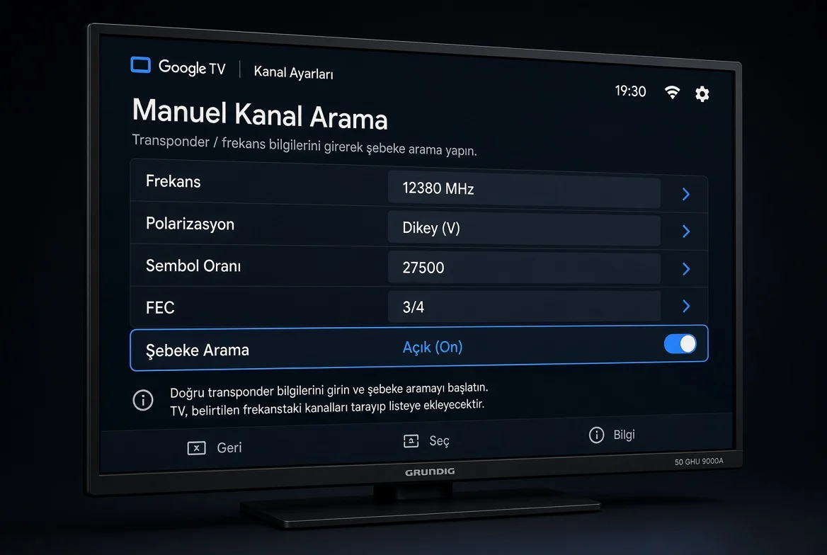Grundig 50 GHU 9000A Türksat Kanal Ayarları